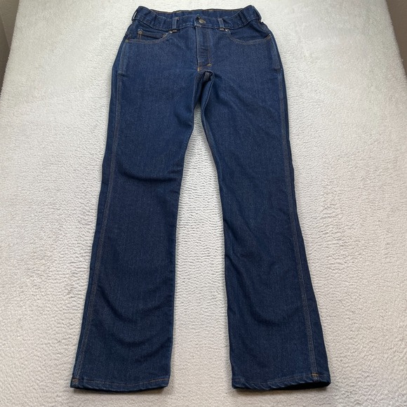 Origin Jeans Men's Size 34X34 Blue Straight Legit Fit Stretch Maine USA Jocko - Picture 1 of 14